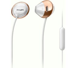 PHILIPS SHE4205WT Headphones - White & Rose Gold